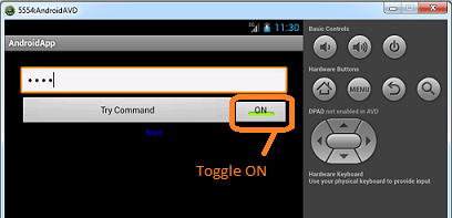 Text Color and Toggle On