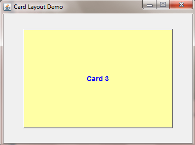 AWT Card Layout