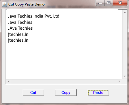 Cut Copy Paste Example