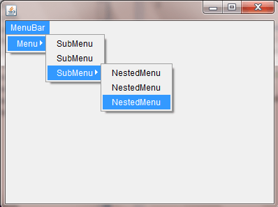 AWT Nested Menu