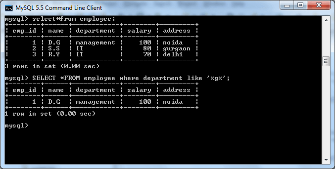 mysql contain like