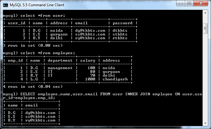 mysql inner join