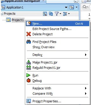 click on project