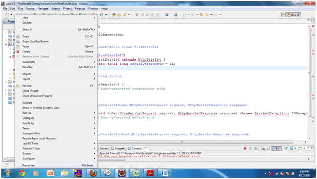 Servlet build path