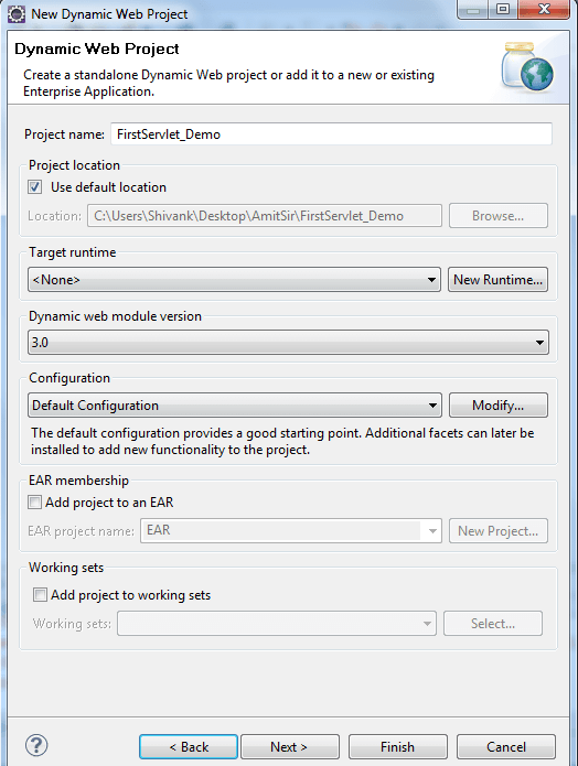 Servlet select generate