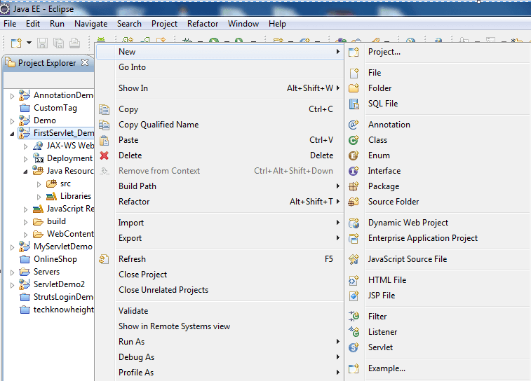 Servlet select